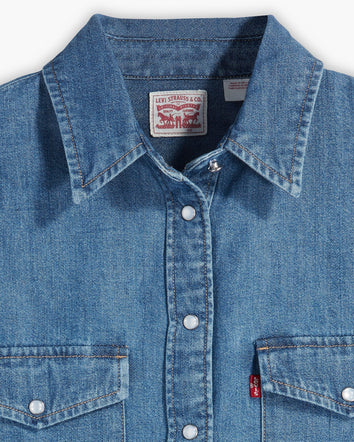levi's® women's essential western shirt 167860017XS- Going Steady 5 - Blue  – Levi's Hong Kong