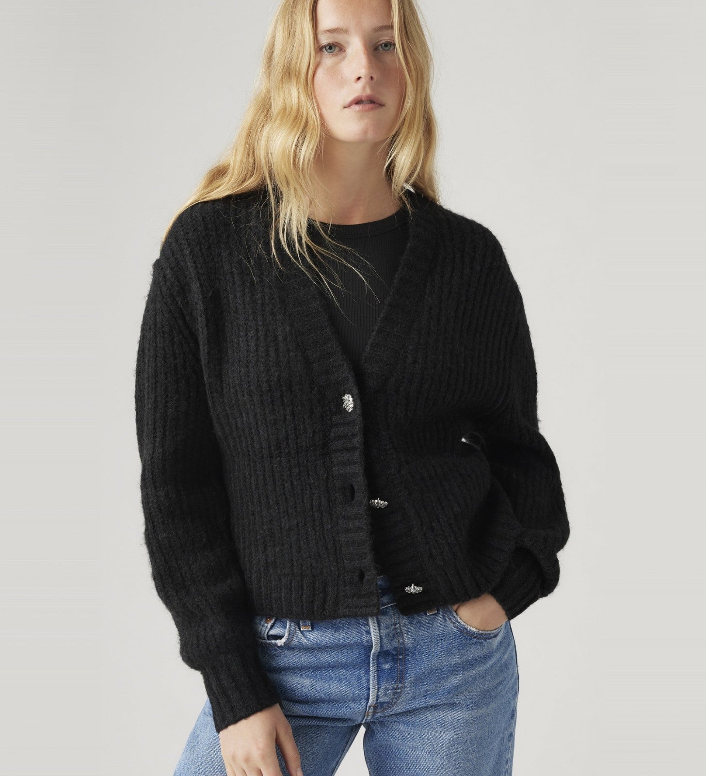 levi's® gala fairisle開襟毛衣| 女裝 A88990001XXS- Caviar – Levi's 香港