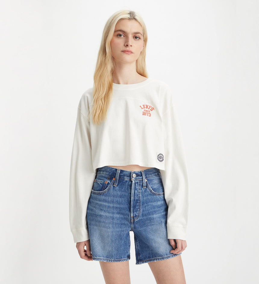 levi's®印花短版長袖tee | 女裝 A49290000XXS- Tofu – Levi's 香港