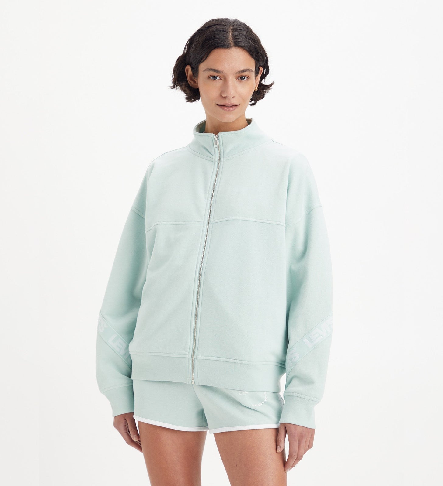 levi's® women's graphic flex zip-up sweatshirt A62250000L- Zip Minimal Sport Logo Taping Surf Spray – Levi's Hong Kong