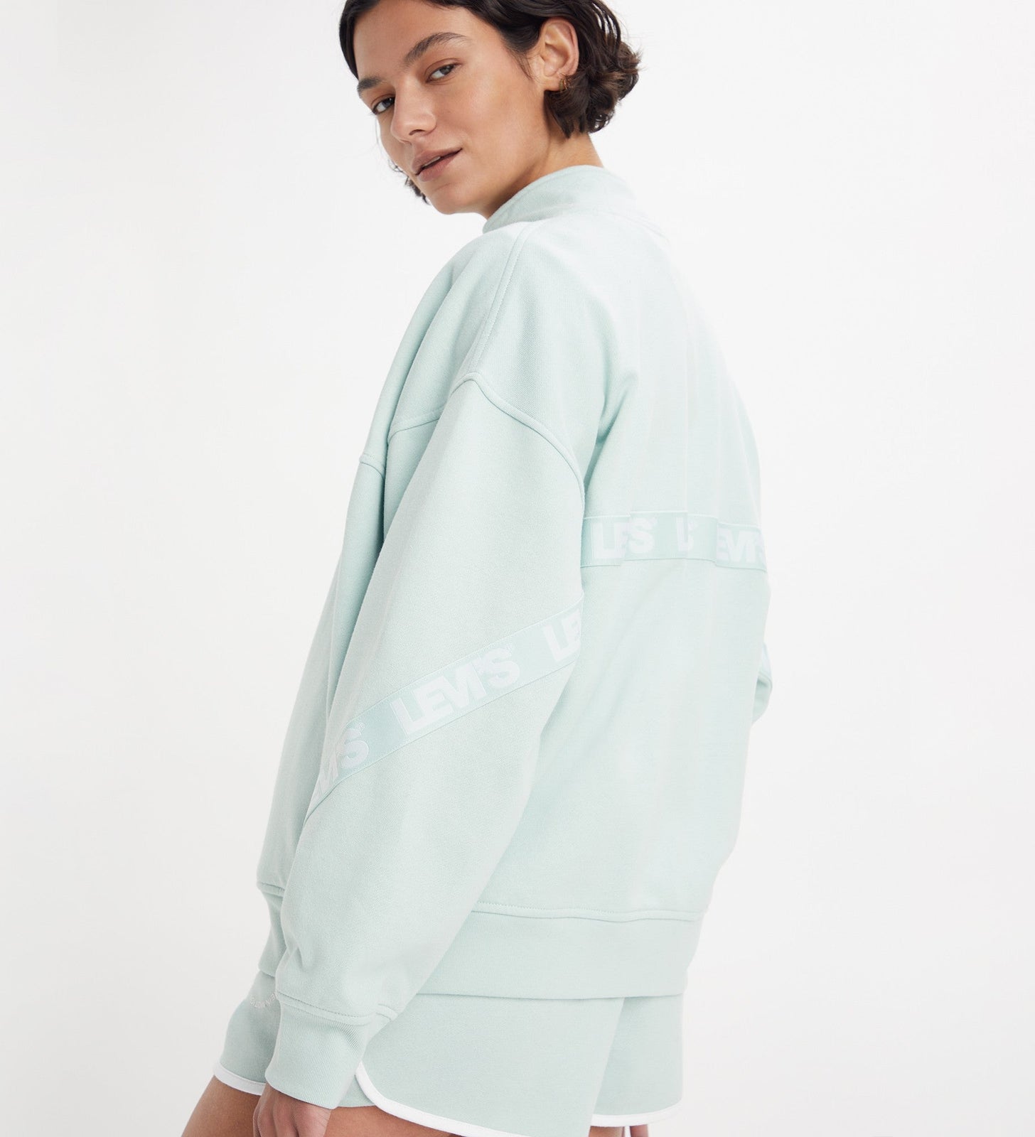 levi's® women's graphic flex zip-up sweatshirt A62250000L- Zip Minimal Sport Logo Taping Surf Spray – Levi's Hong Kong