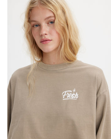 levi's®長袖印花圖案 reese 短版 t 恤 | 女裝 A35250005S- Fresh Logo Ls Moon Rock  – Levi's 香港