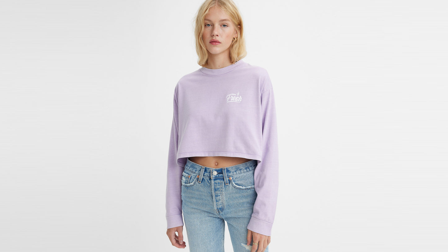 Levi's® Women's Graphic Long Sleeve Reese Cropped Tee