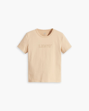 levi's®rickie 圖案 tee | 女裝 179440035M- Minimal Sport Logo Outline Warm Sand - Neutral  – Levi's 香港