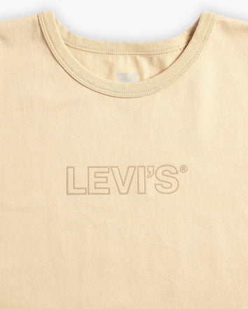 levi's®rickie 圖案 tee | 女裝 179440035M- Minimal Sport Logo Outline Warm Sand - Neutral  – Levi's 香港