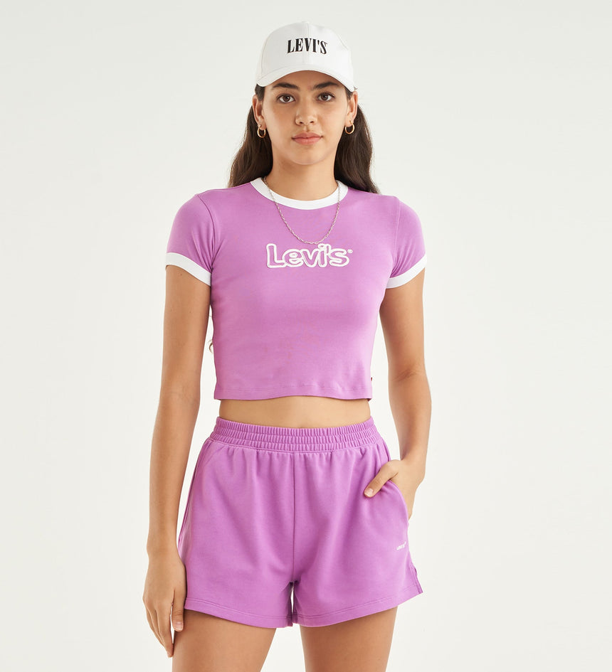 levi's® women's graphic ringer mini t-shirt A35230046XS- Bubble Logo Iris Orchid - Pink – Levi's Hong Kong