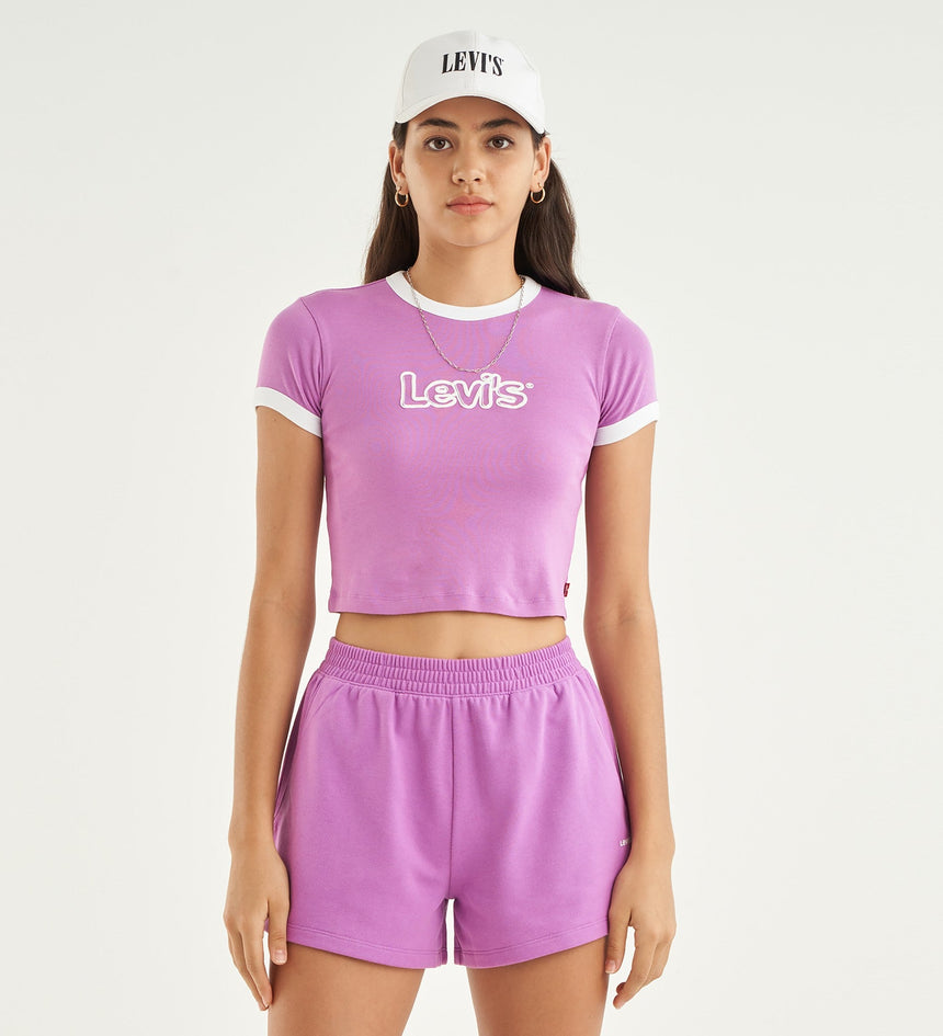 levi's® women's graphic ringer mini t-shirt A35230046XS- Bubble Logo Iris Orchid - Pink – Levi's Hong Kong