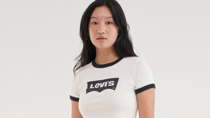 Levi's® 圖案包邊短版 T-Shirt| 女裝