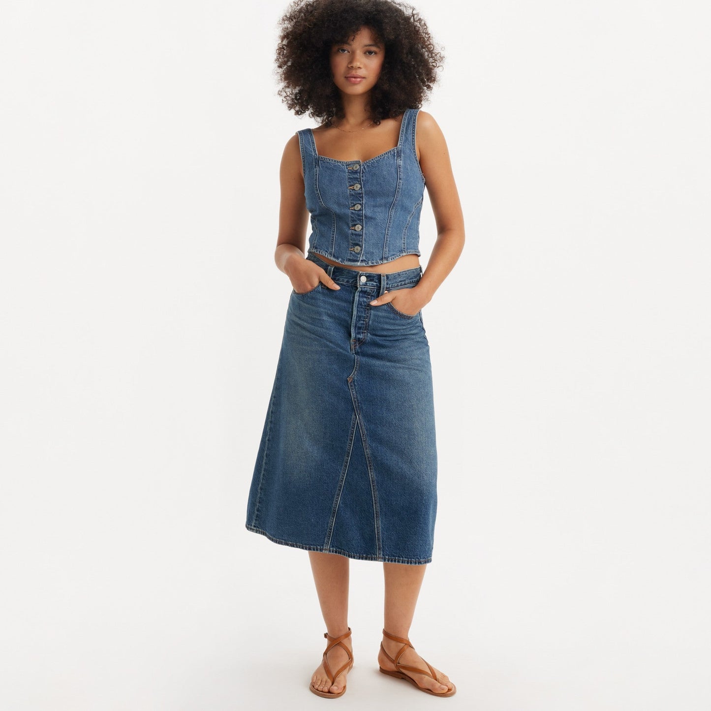 Levi's® Women's High-Rise A-Line Deconstructed Skirt