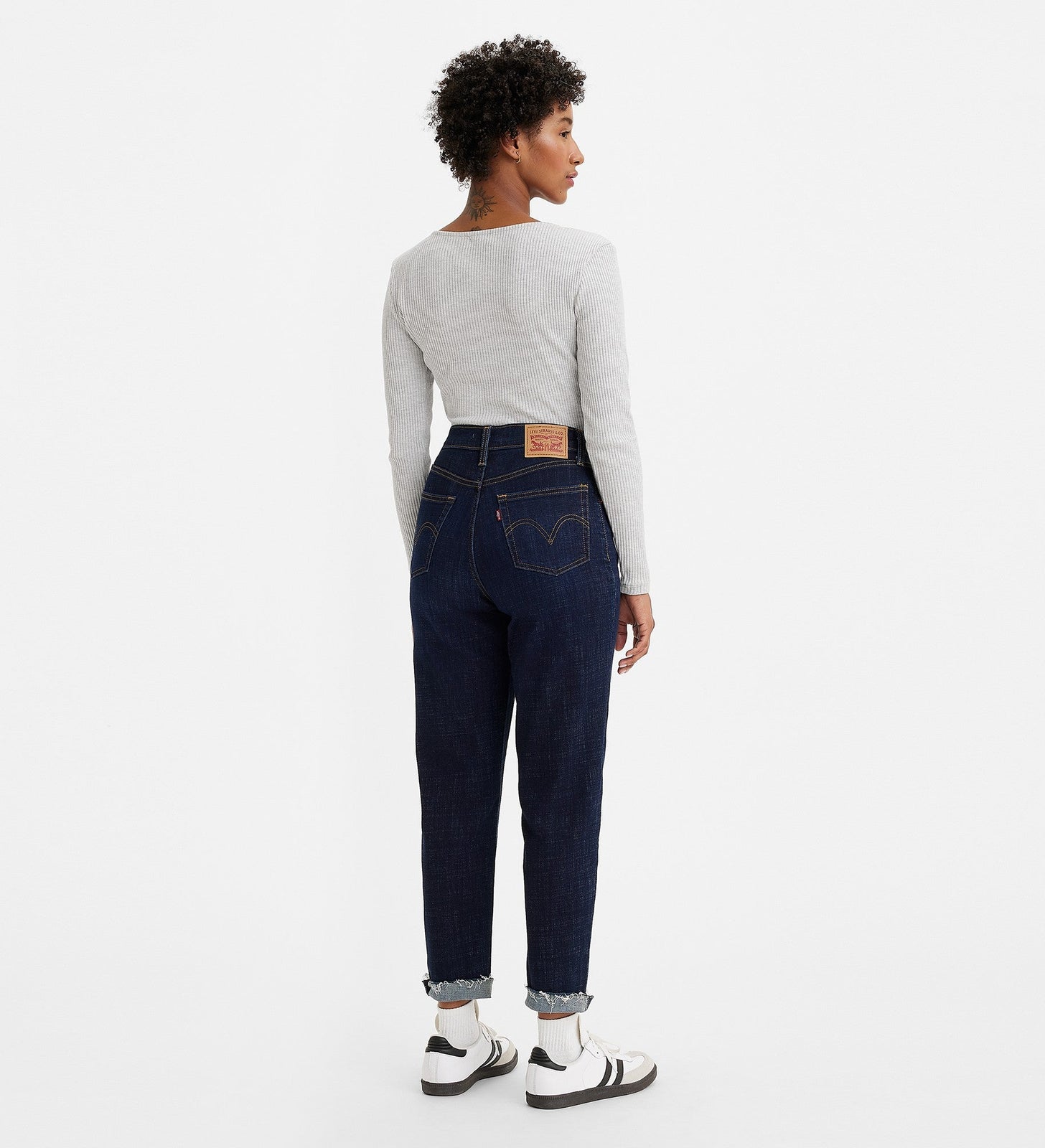 levi's® women's high-rise boyfriend jeans 8587301212527 Cobalt Parade - Dark Indigo - Flat Finish – Levi's Hong Kong