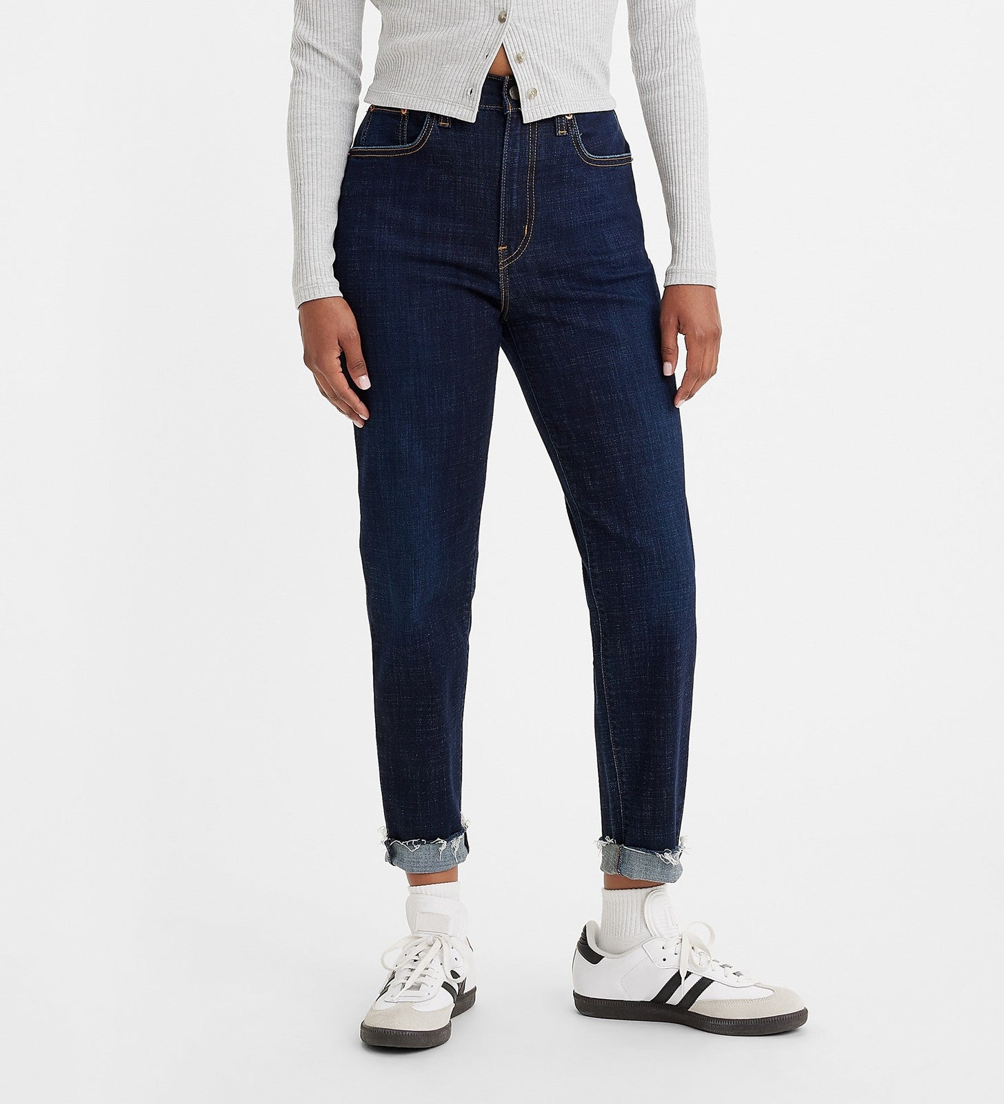 levi's® women's high-rise boyfriend jeans 8587301212527 Cobalt Parade - Dark Indigo - Flat Finish – Levi's Hong Kong