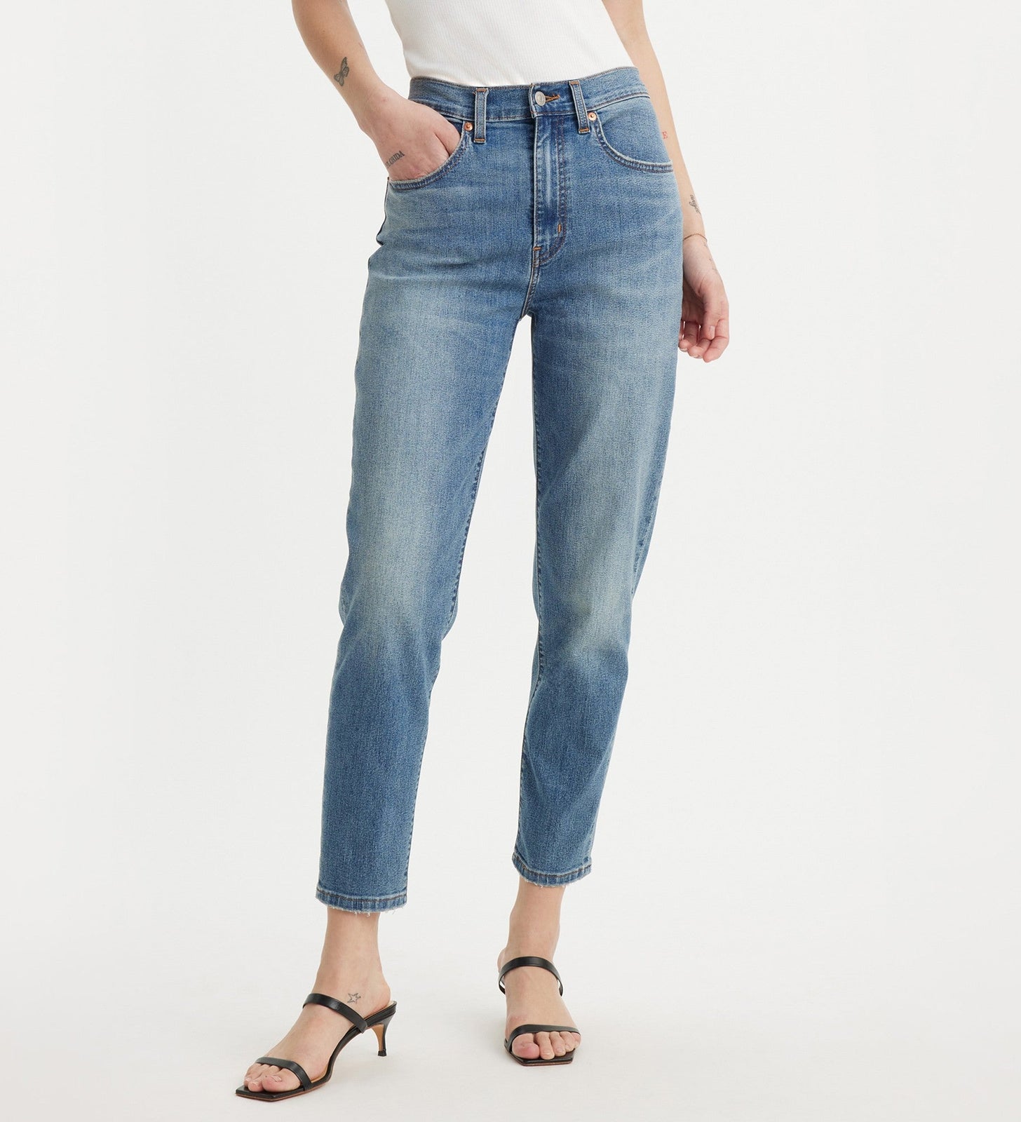 levi's® 高腰男友 boyfriend 牛仔褲 | 女裝 8587301312427 Cool Blue And True - Med Indigo - Worn In – Levi's 香港