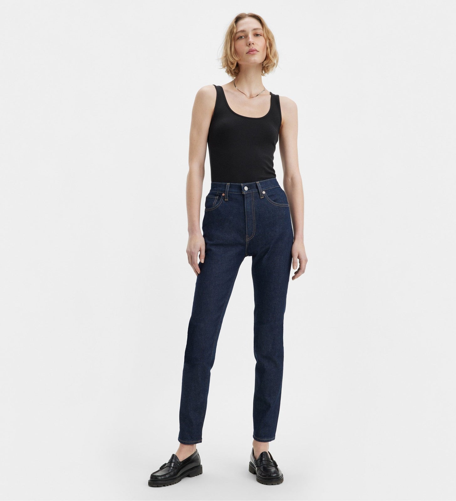 levi's® 高腰修身牛仔褲 | 女裝 A589100002429 MOJ High Rise Slim Dark Rinse – Levi's 香港