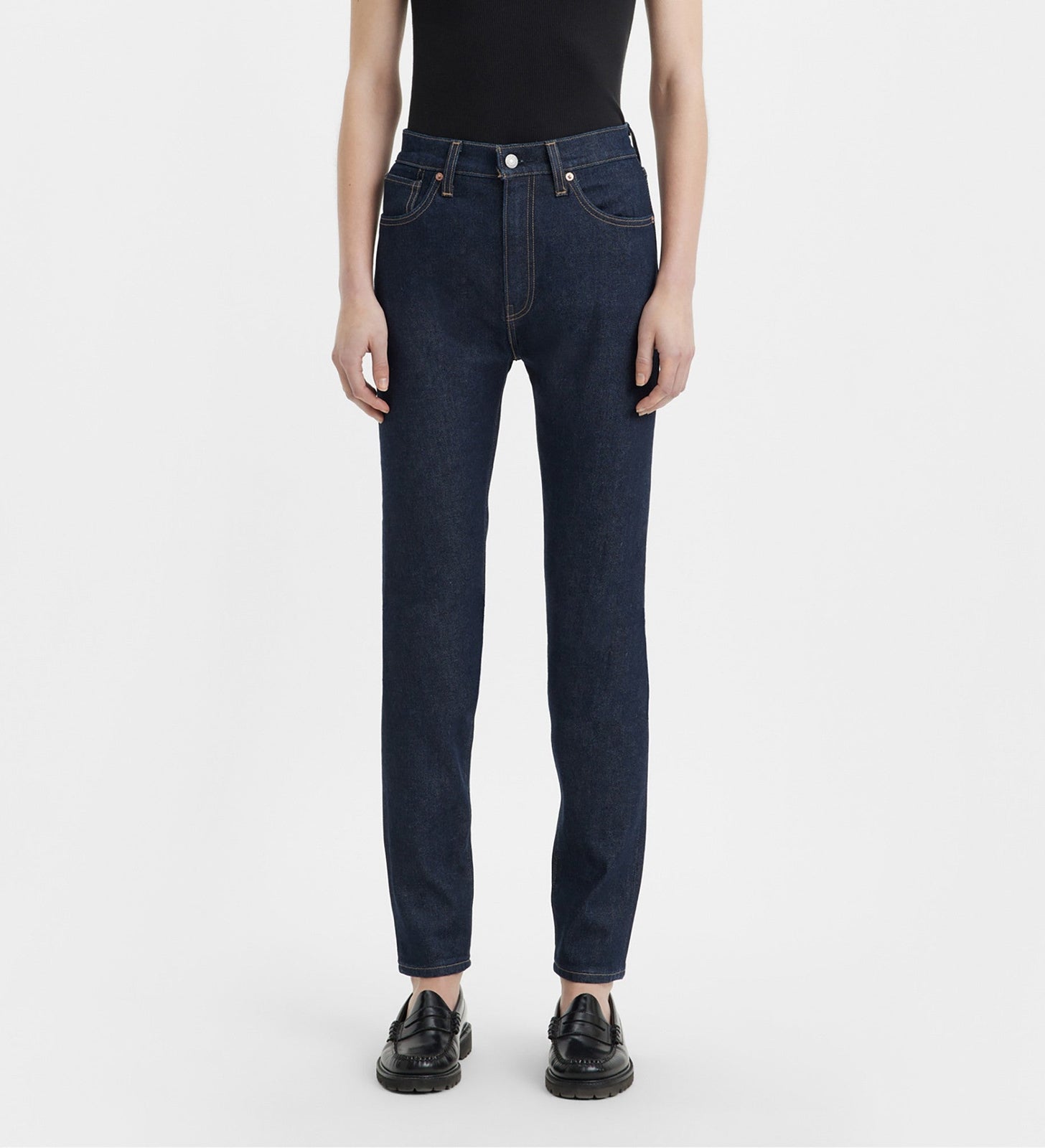 levi's® 高腰修身牛仔褲 | 女裝 A589100002429 MOJ High Rise Slim Dark Rinse – Levi's 香港