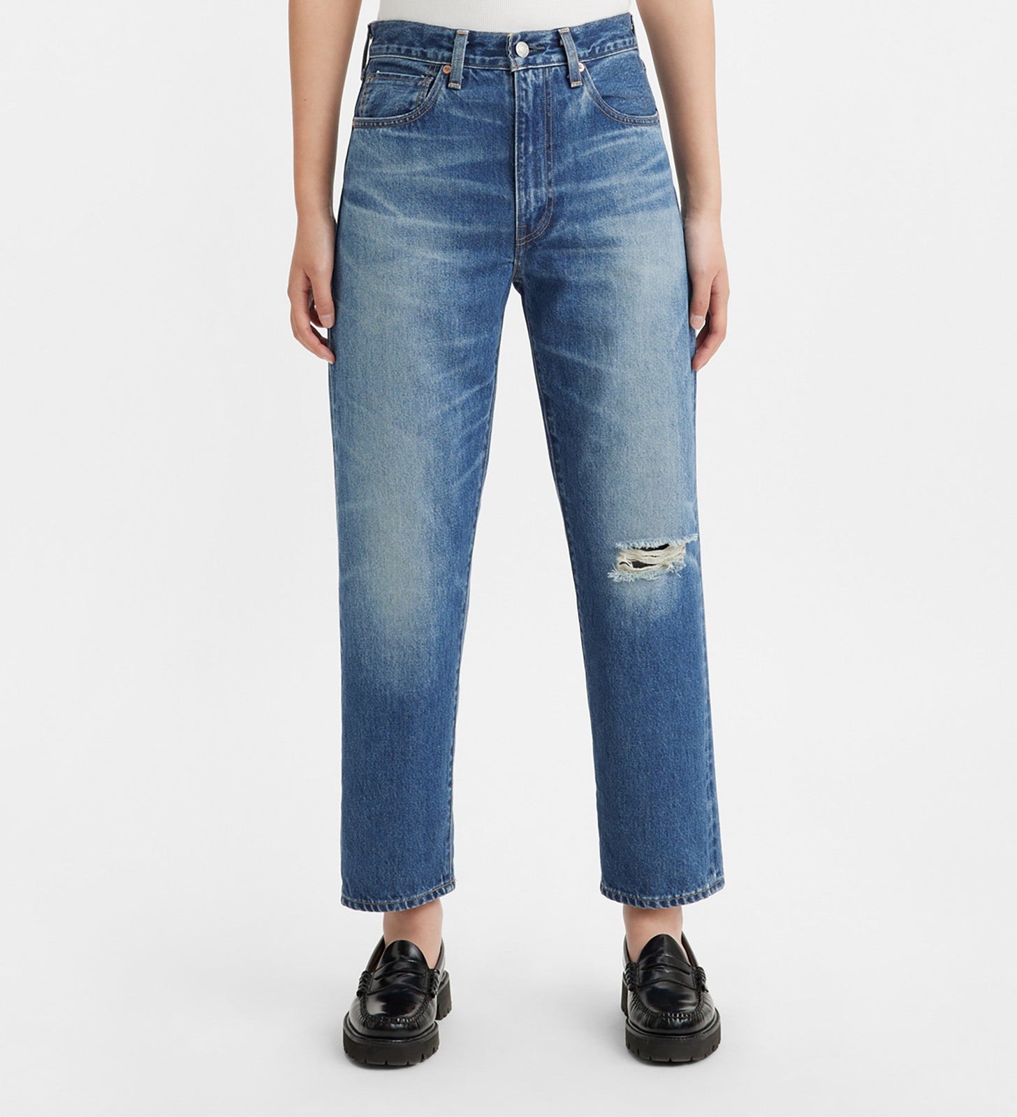 levi's® women's made in japan column jeans A588800012327 MIJ Monsho Medium Worn In – Levi's Hong Kong