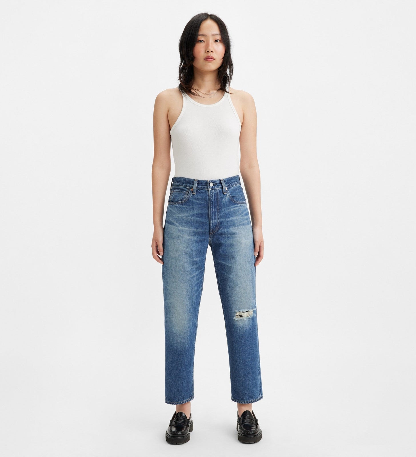 levi's® women's made in japan column jeans A588800012327 MIJ Monsho Medium Worn In – Levi's Hong Kong