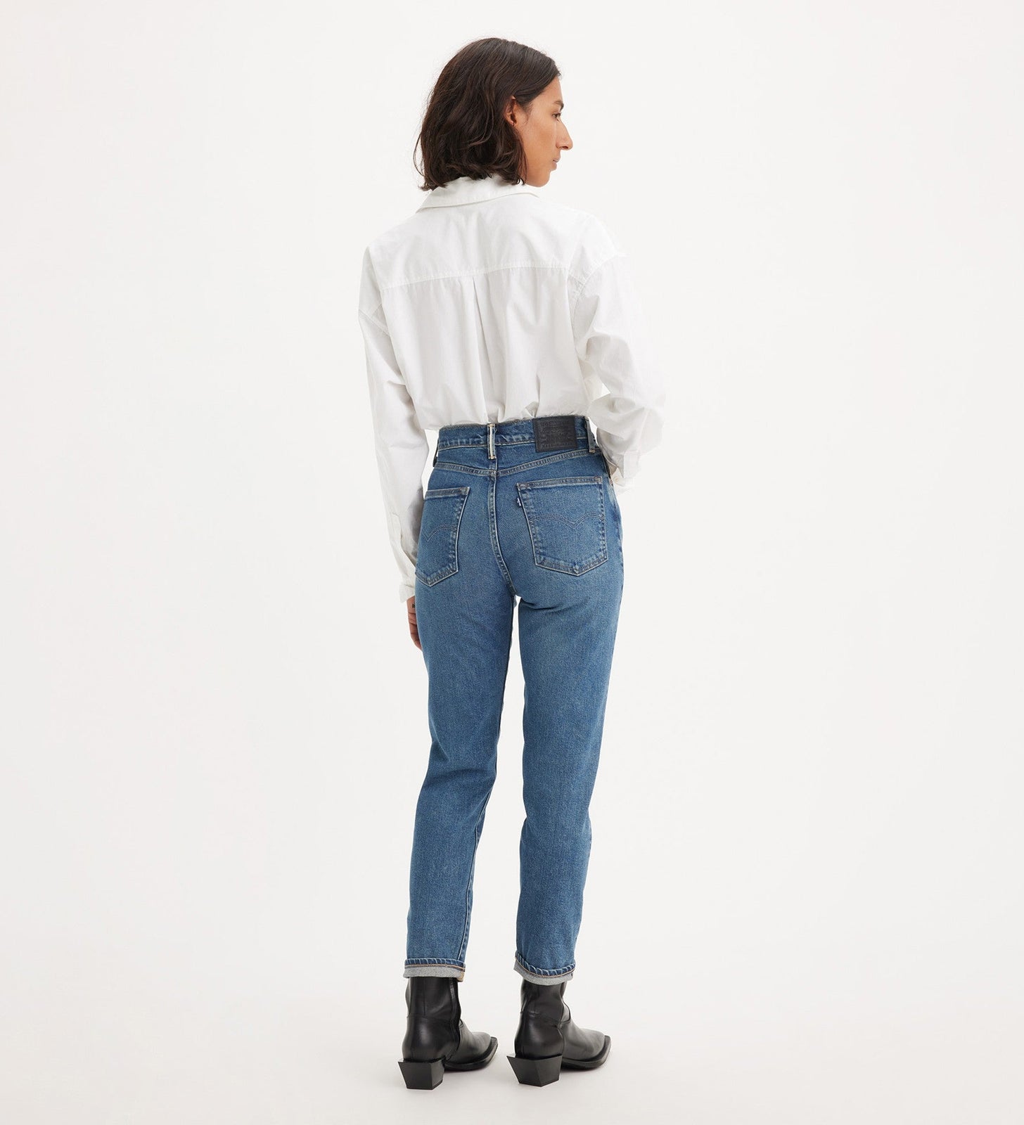 levi's® 日本製高腰修身牛仔褲 | 女裝 A589100022429 Mij Nonkina - Med Indigo - Worn In – Levi's 香港