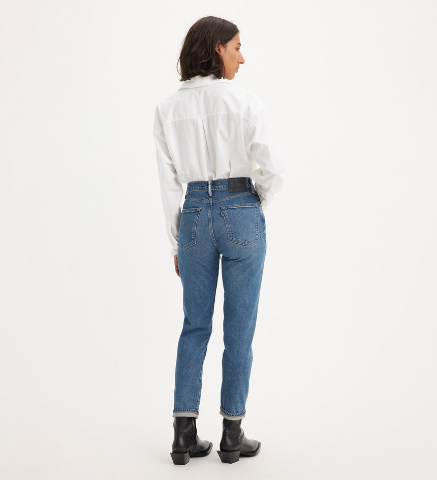 levi's® women's made in japan high-rise slim jeans A589100022429 Mij Nonkina - Med Indigo - Worn In – Levi's Hong Kong