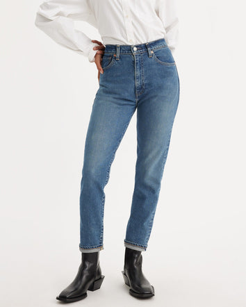 levi's® 日本製高腰修身牛仔褲 | 女裝 A589100022429 Mij Nonkina - Med Indigo - Worn In  – Levi's 香港