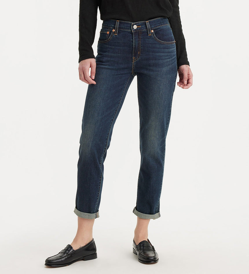 levi's® 中腰男友風牛仔褲 | 女裝 1988703182427 Dark Indigo – Levi's 香港
