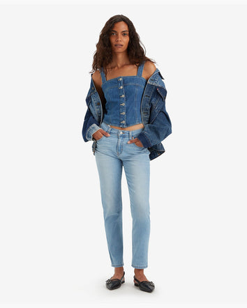 levi's® women's mid-rise boyfriend jeans 1988703192627 Light Indigo  – Levi's Hong Kong