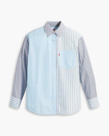 levi's®oversize 直間恤衫 | 女裝 A33620019XXS- Lorelai Stripe Omphalodes - Blue  – Levi's 香港