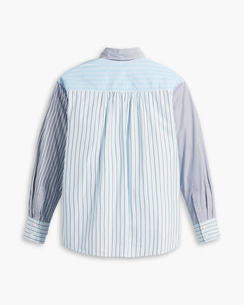 levi's®oversize 直間恤衫 | 女裝 A33620019XXS- Lorelai Stripe Omphalodes - Blue  – Levi's 香港