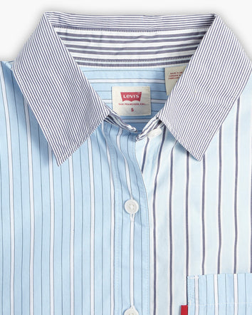 levi's®oversize 直間恤衫 | 女裝 A33620019XXS- Lorelai Stripe Omphalodes - Blue  – Levi's 香港