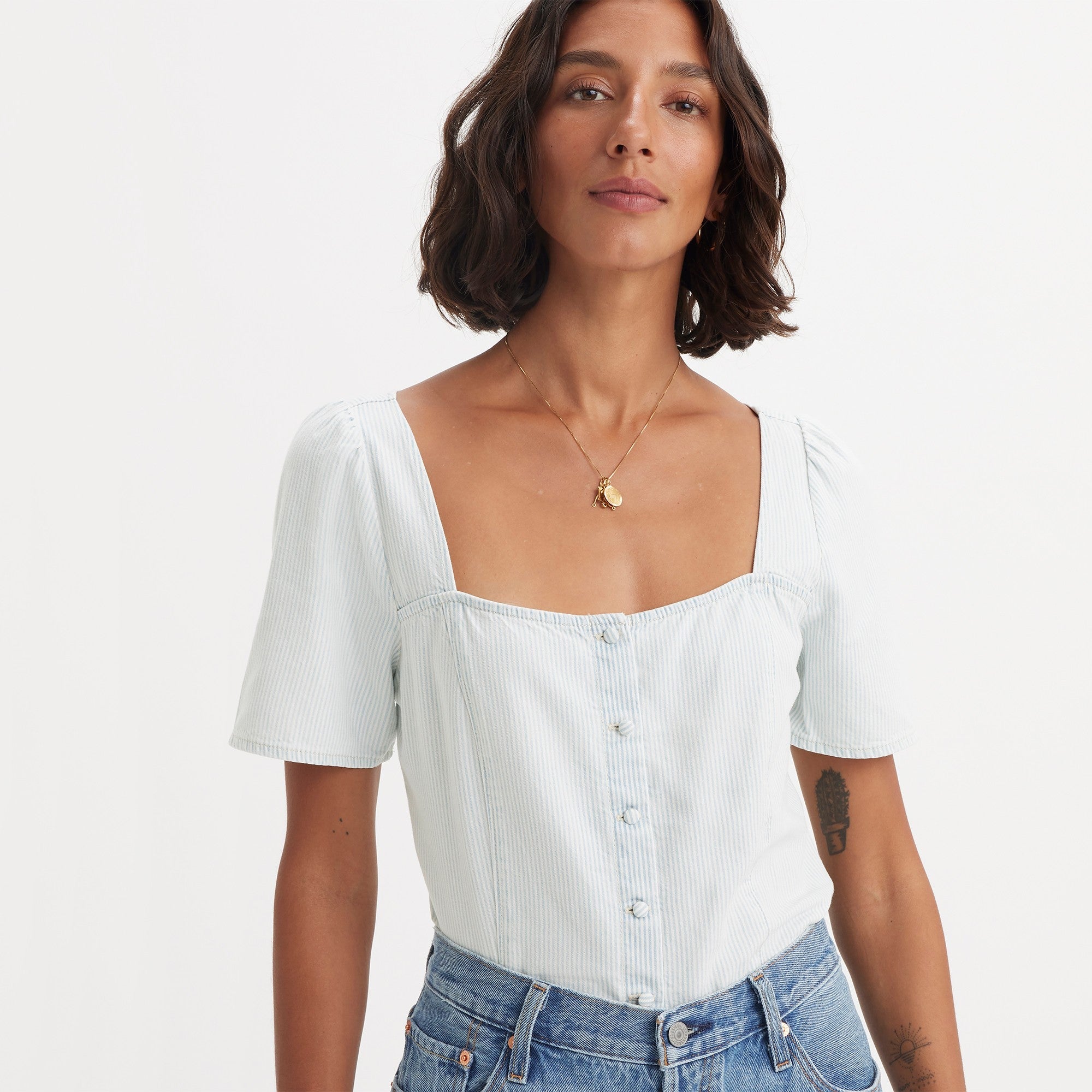 Levis white blouse on sale