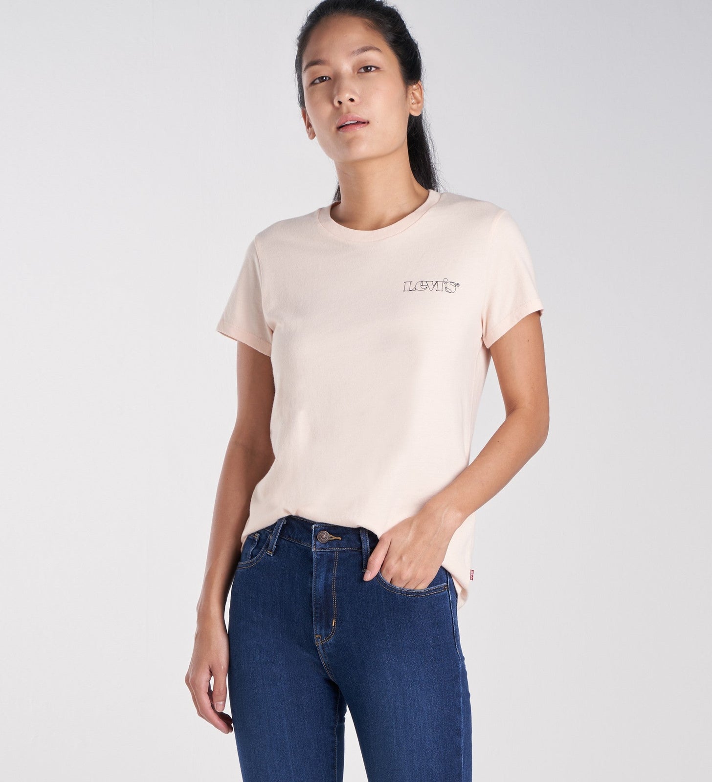 levi's® women's perfect t-shirt 173691245XS- New Logo Chest Hit_Perf.Cool T Scallop Shell – Levi's Hong Kong