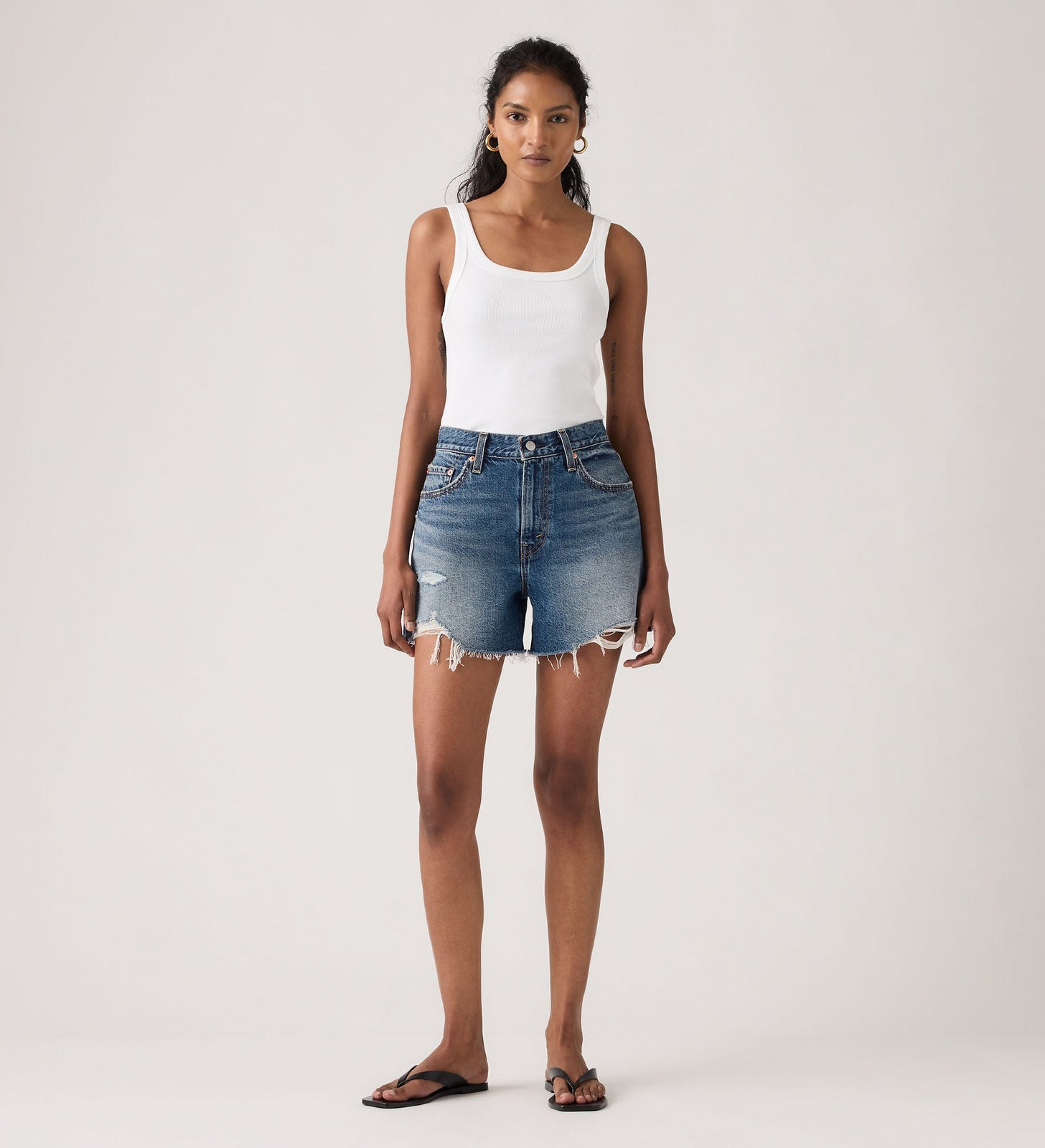 levi's® women's ribcage shorts 005DS000024- Dark Indigo – Levi's Hong Kong