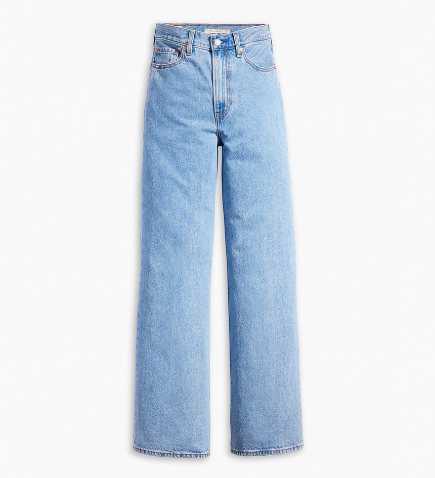 levi's® 女士ribcage 闊腳牛仔褲 | 女裝 A608100052730 Splash Zone - Med Indigo - Flat Finish – Levi's 香港
