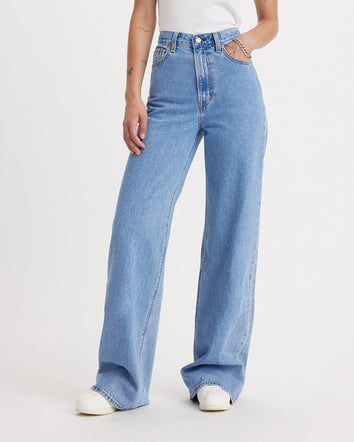 levi's® women's ribcage wide-leg jeans A608100052730 Splash Zone - Med Indigo - Flat Finish  – Levi's Hong Kong