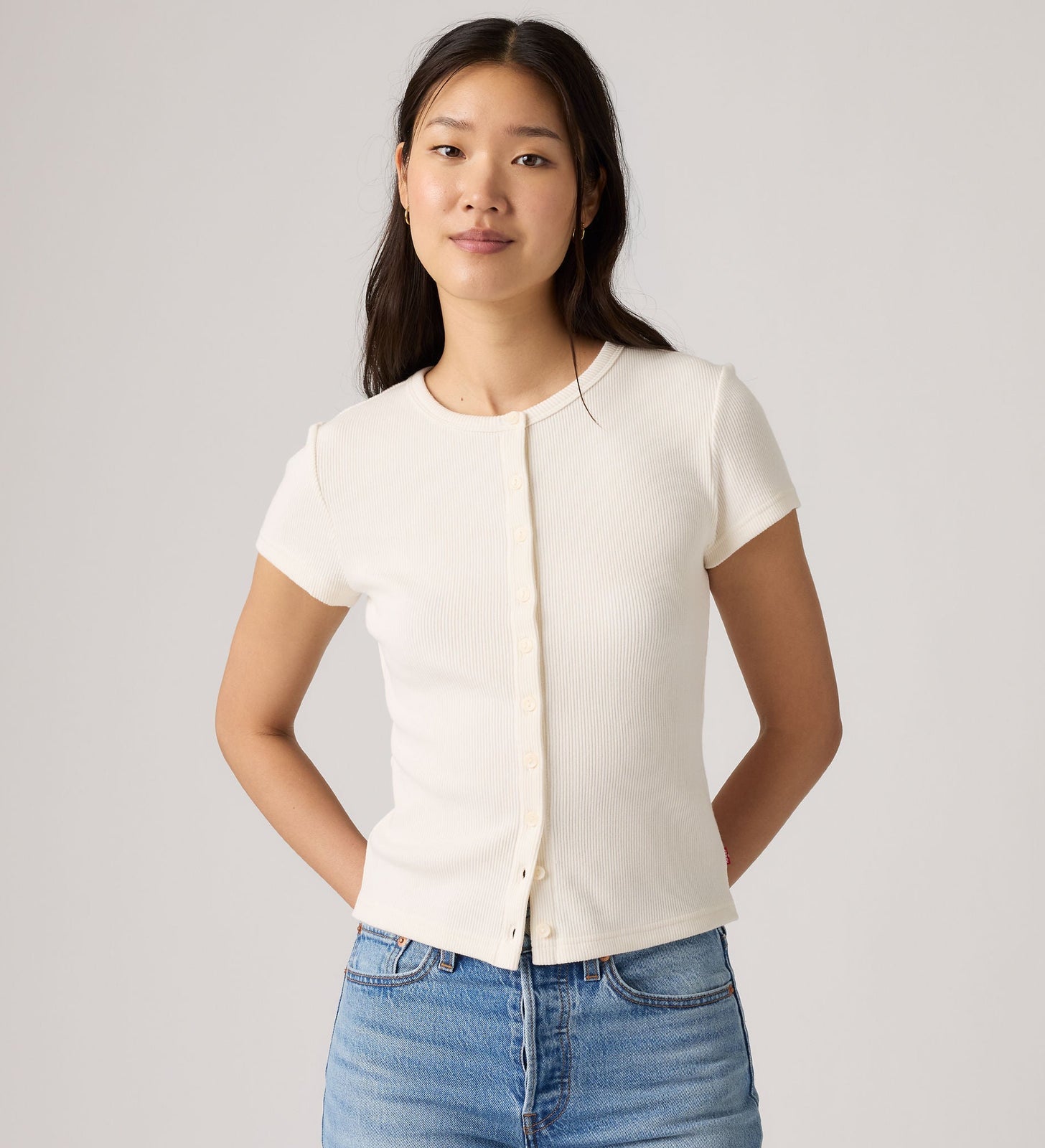 levi's® rory button-through 鈕扣襯衫 | 女裝   0086M0001XS- White – Levi's 香港
