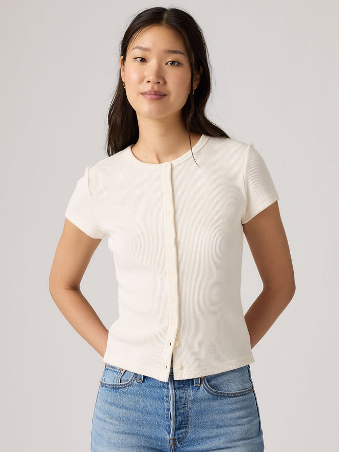 levi's® rory button-through 鈕扣襯衫 | 女裝   0086M0001XS- White  – Levi's 香港