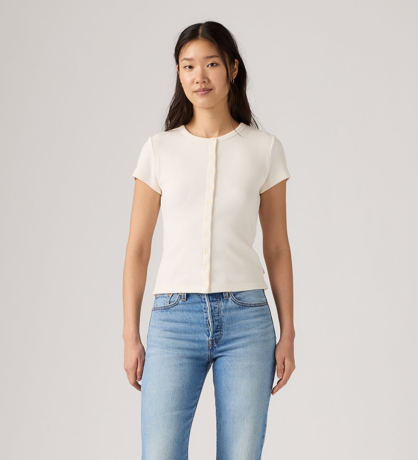 levi's® rory button-through 鈕扣襯衫 | 女裝   0086M0001XS- White – Levi's 香港