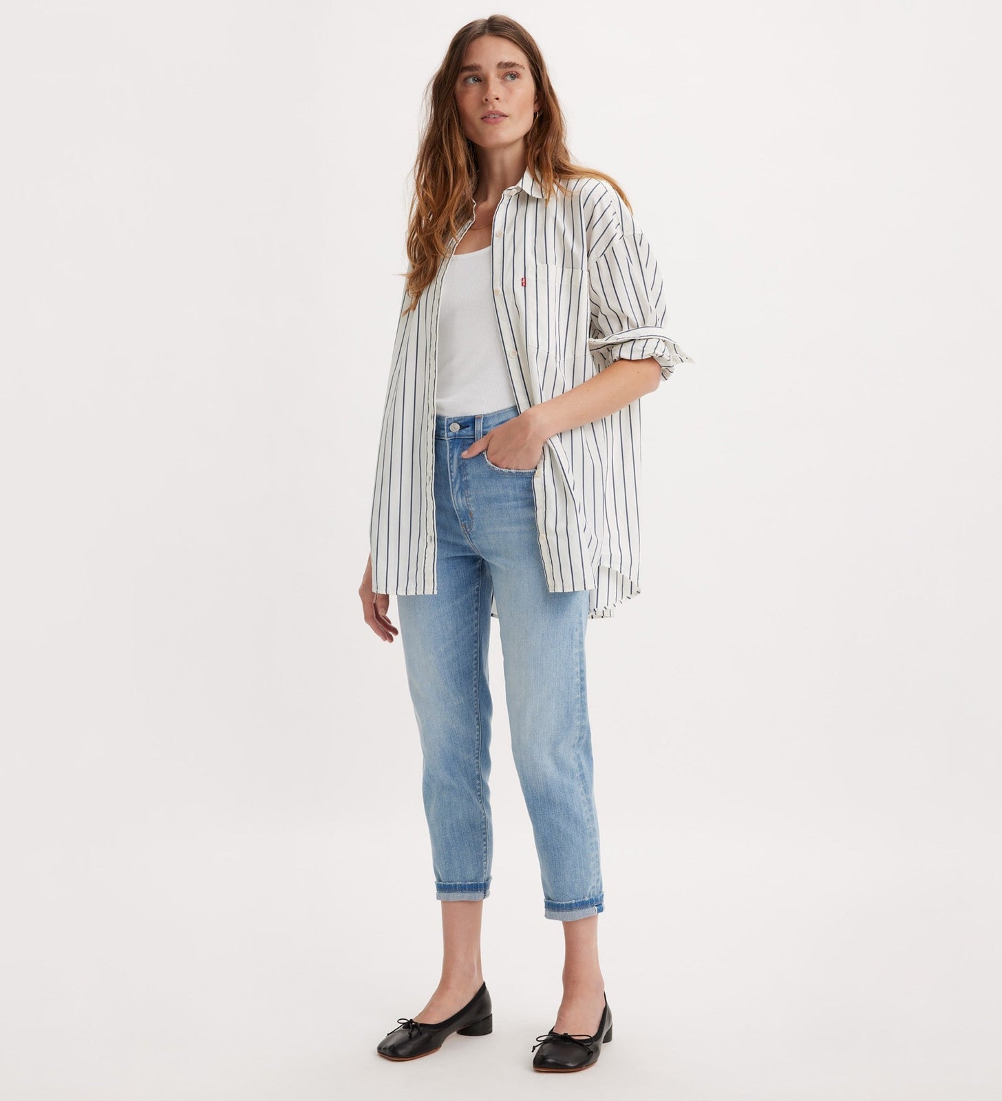 levi's® 高腰男友 boyfriend 牛仔褲 | 女裝 1974500112727 Authentically Blue – Levi's 香港