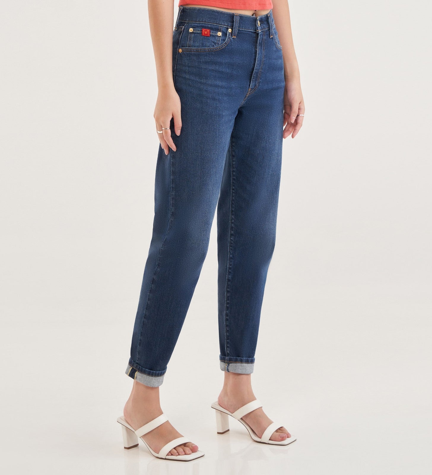 levi's® 高腰男友 boyfriend 牛仔褲 | 女裝 1974500122427 Cny Storm Mist - Medium Indigo - Worn In – Levi's 香港