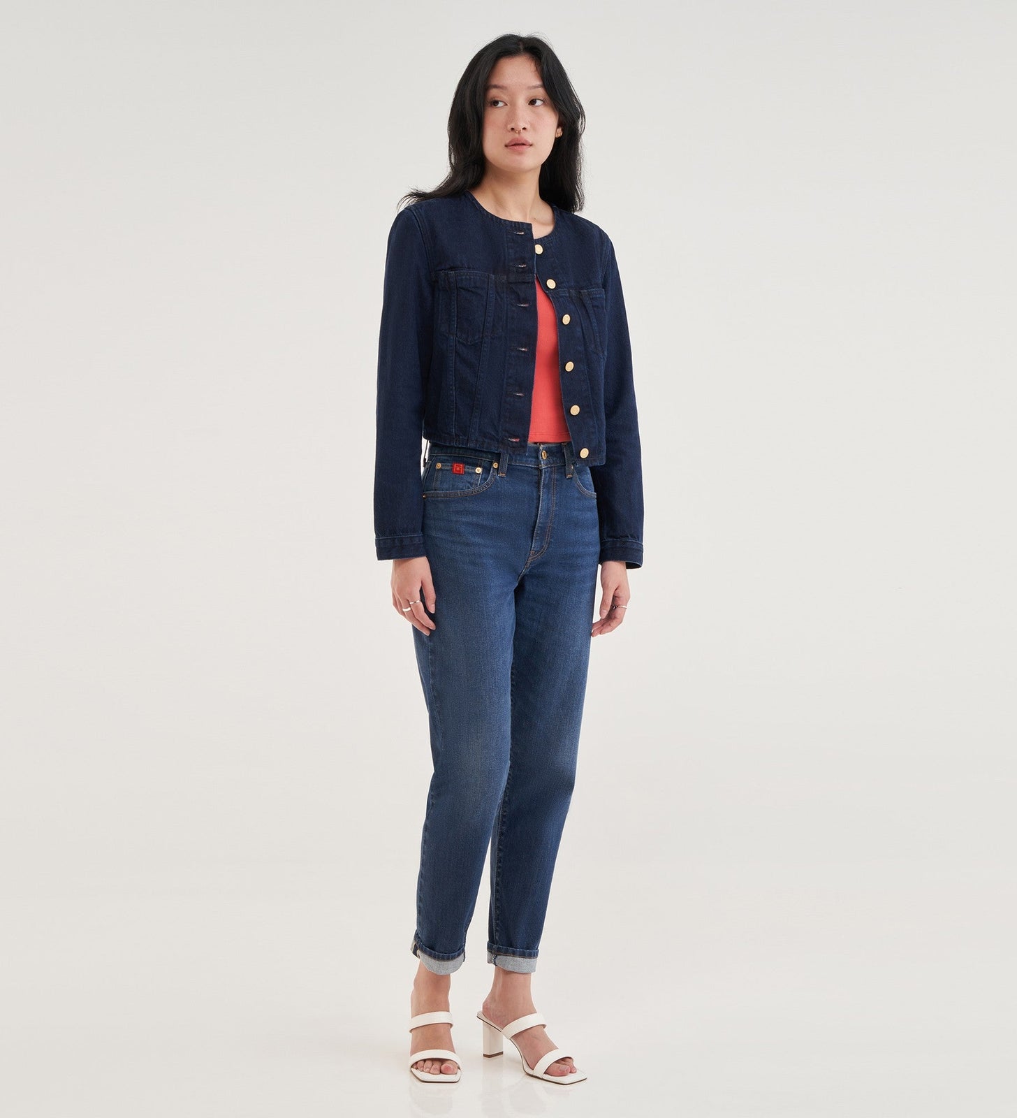 levi's® 高腰男友 boyfriend 牛仔褲 | 女裝 1974500122427 Cny Storm Mist - Medium Indigo - Worn In – Levi's 香港