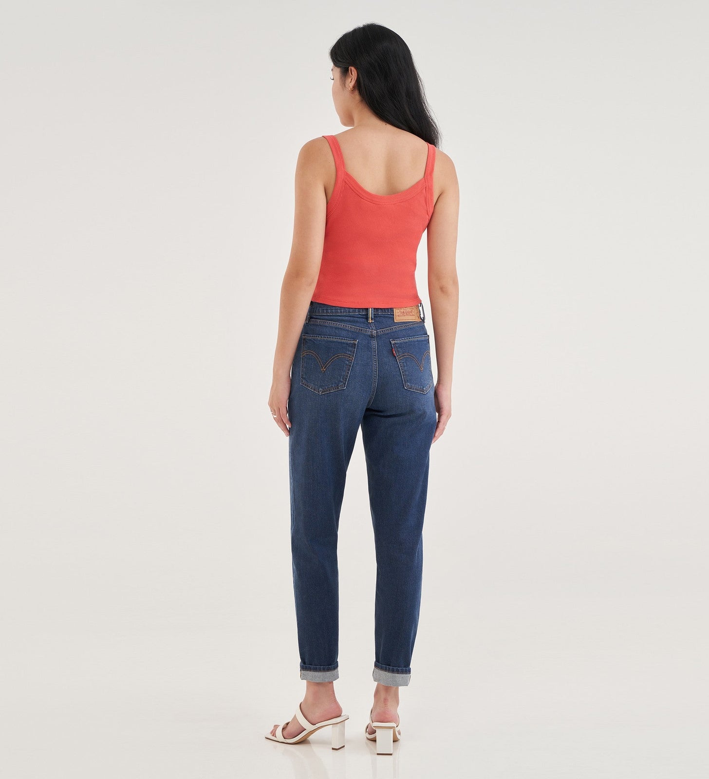 levi's® 高腰男友 boyfriend 牛仔褲 | 女裝 1974500122427 Cny Storm Mist - Medium Indigo - Worn In – Levi's 香港
