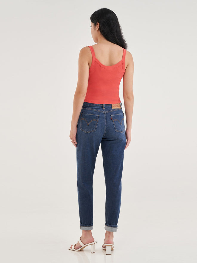 levi's® 高腰男友 boyfriend 牛仔褲 | 女裝 1974500122427 Cny Storm Mist - Medium Indigo - Worn In  – Levi's 香港