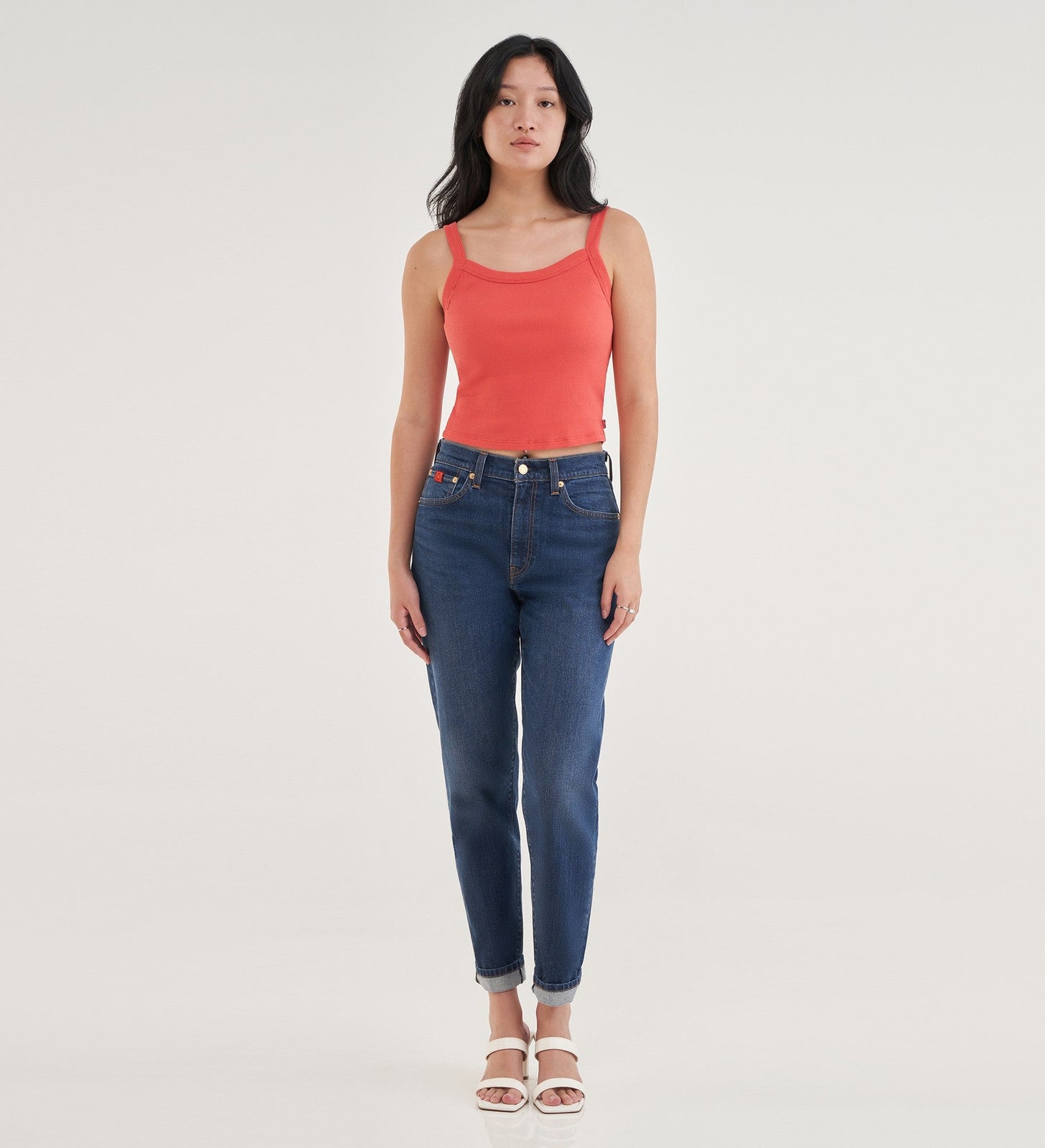 levi's® 高腰男友 boyfriend 牛仔褲 | 女裝 1974500122427 Cny Storm Mist - Medium Indigo - Worn In – Levi's 香港