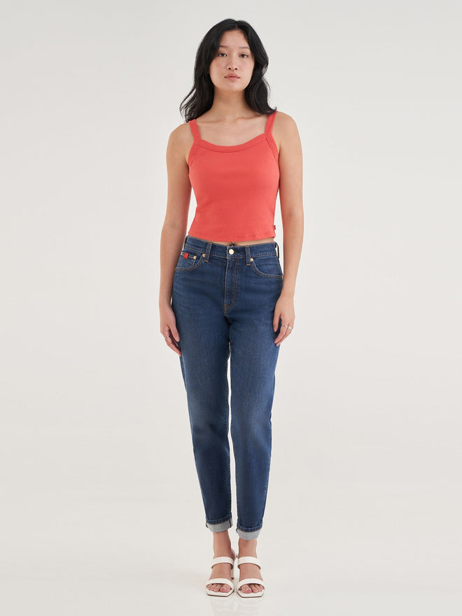 levi's® 高腰男友 boyfriend 牛仔褲 | 女裝 1974500122427 Cny Storm Mist - Medium Indigo - Worn In  – Levi's 香港