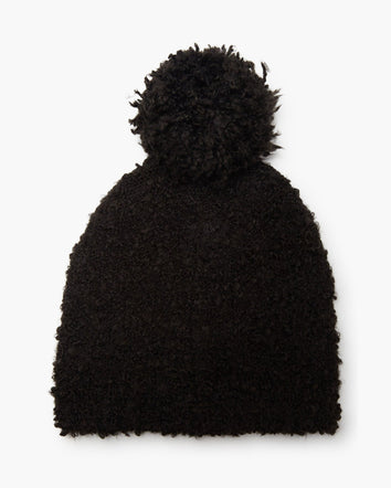 levi's® women's teddy bear bouclé beanie D55320002OS- Regular Black  – Levi's Hong Kong