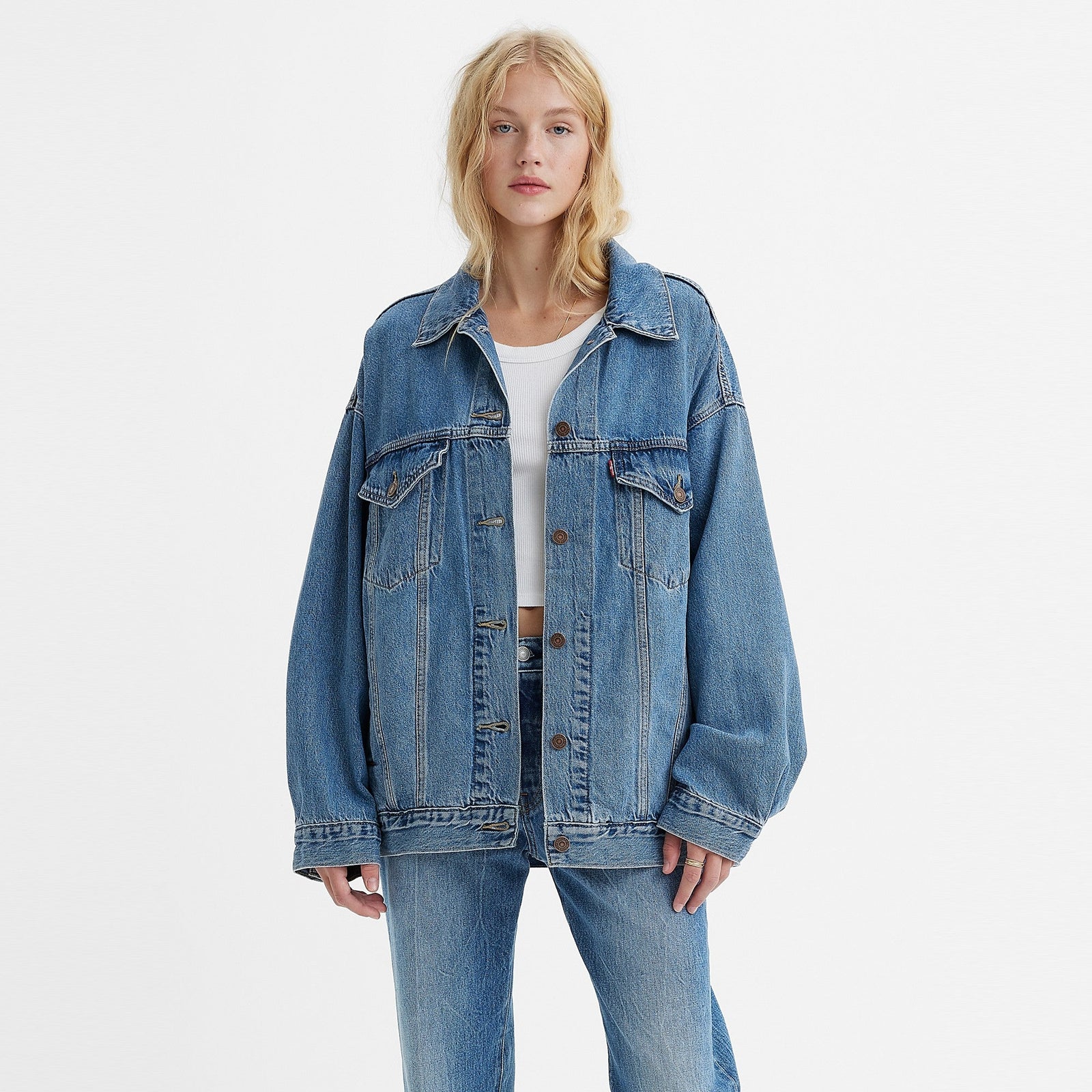 levi's® xl 牛仔褸 | 女裝 A34720003XS- Medium Indigo – Levi's 香港
