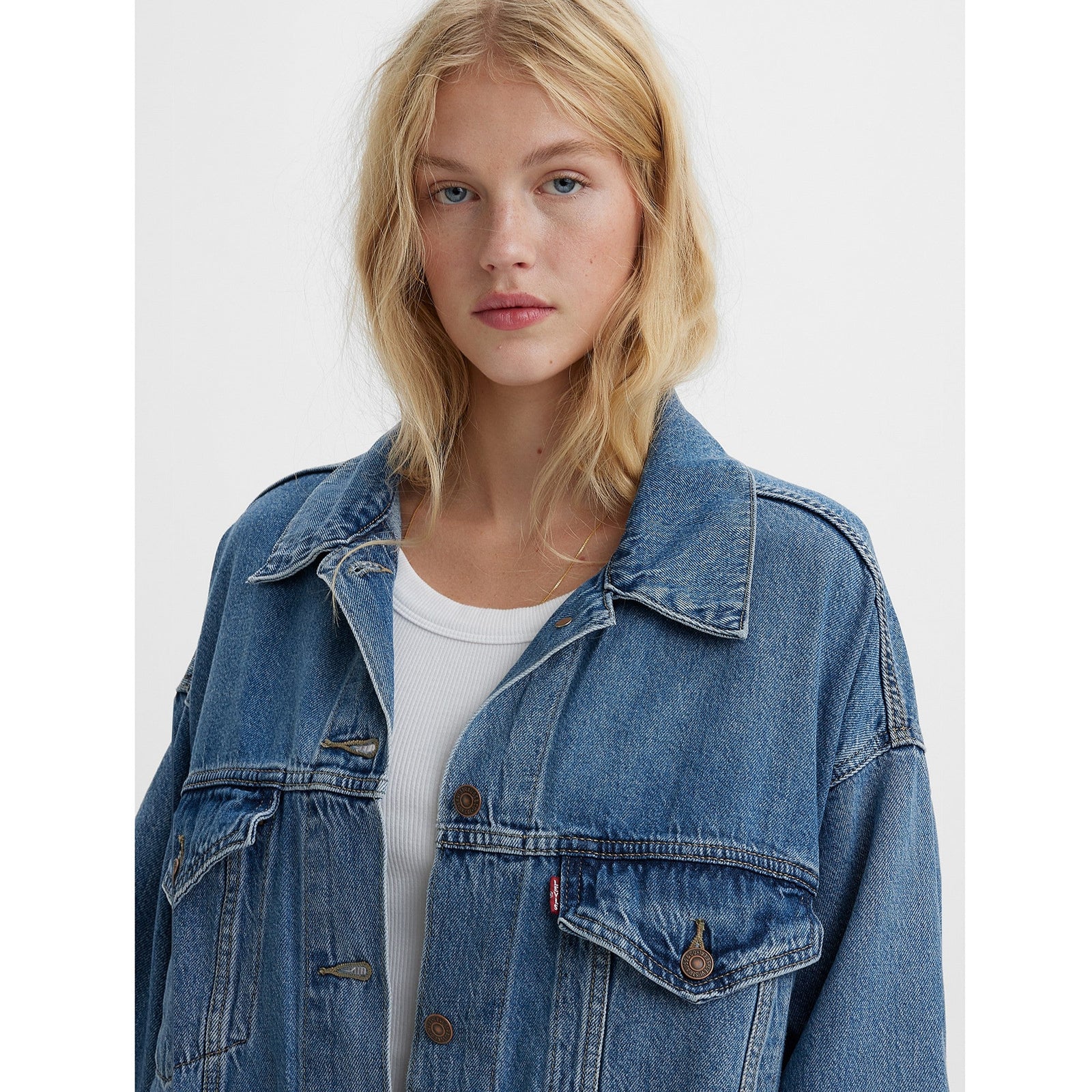 levi's® xl 牛仔褸 | 女裝 A34720003XS- Medium Indigo – Levi's 香港