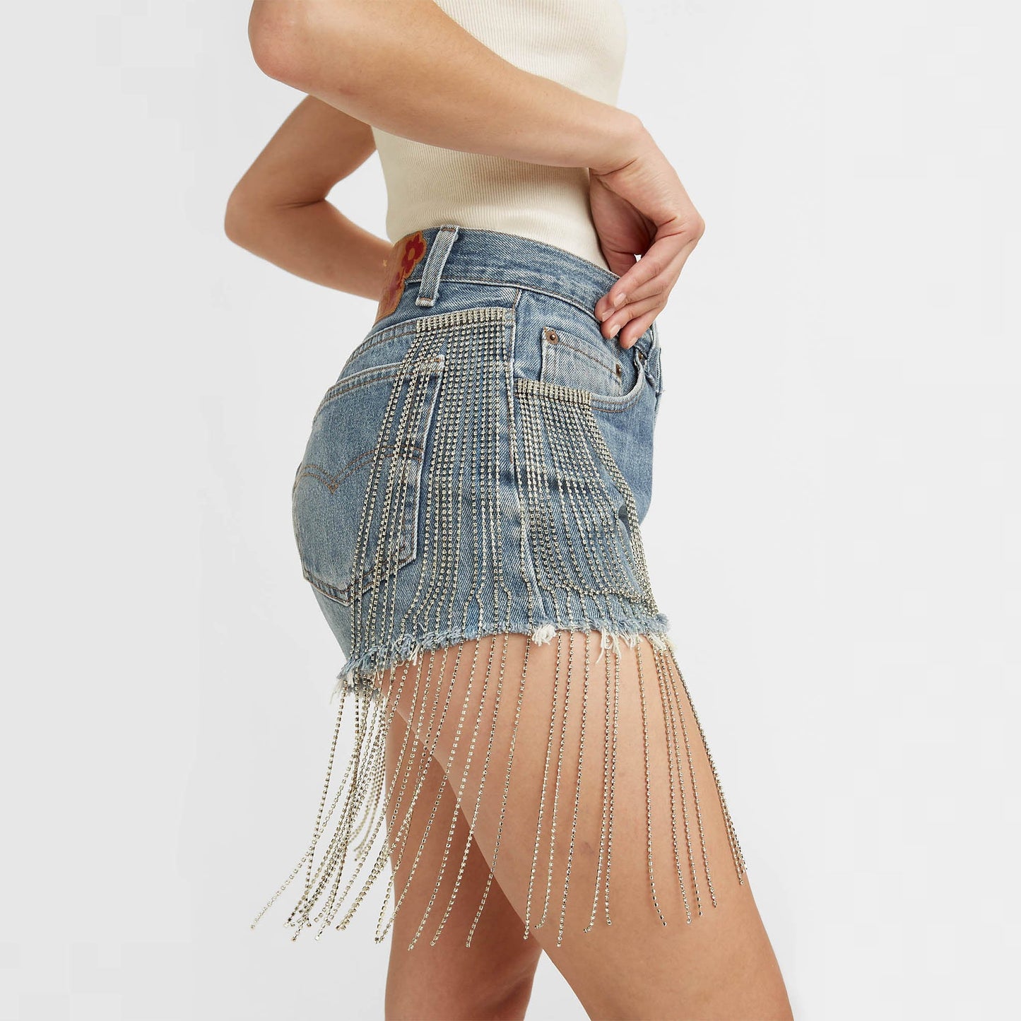 Levi's® X Naomi Osaka Crystal Fringe Shorts