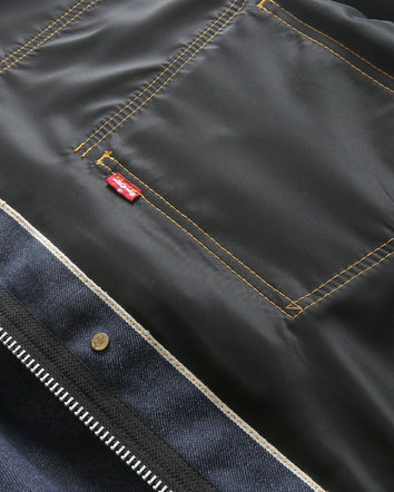 levi’s® x sacai men’s denim x nylon twill reversible blouson 0035K0000XS- Rinse/Black  – Levi's Hong Kong
