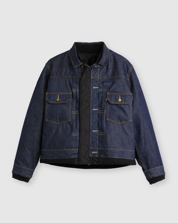levi’s® x sacai men’s denim x nylon twill reversible blouson 0035K0000XS- Rinse/Black  – Levi's Hong Kong