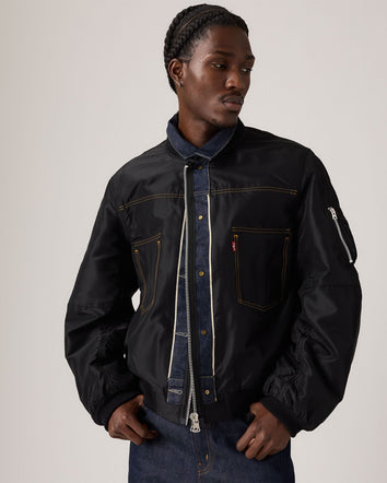 levi’s® x sacai men’s denim x nylon twill reversible blouson 0035K0000XS- Rinse/Black  – Levi's Hong Kong